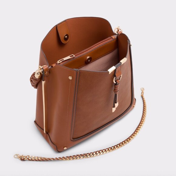 Aldo Nalaynaax Braided Convertible Shoulder & Crossbody Bag โ Brown - Used Once - Picture 3 of 11